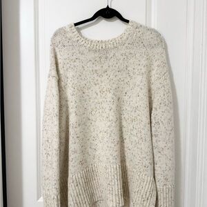 GAP Speckled Cream Crew Neck Sweater